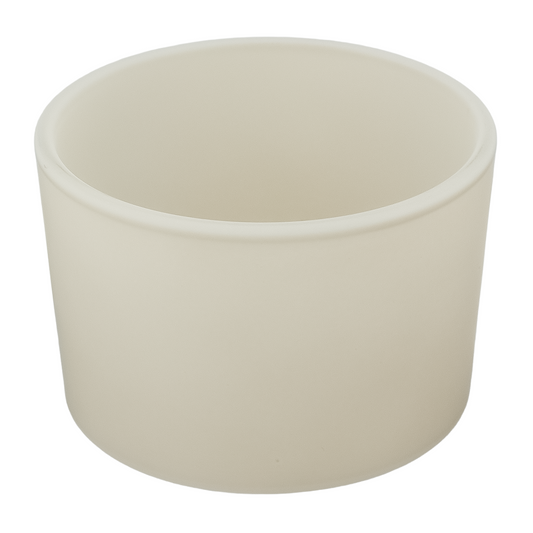 140ml - Mónaco Vaso de vidrio para velas -  Crema / Beige Mate