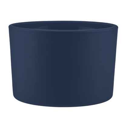 140ml - Mónaco Vaso de vidrio para velas -  Gris Carbón Azulado Mate