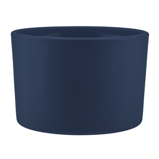 140ml - Mónaco Vaso de vidrio para velas -  Gris Carbón Azulado Mate