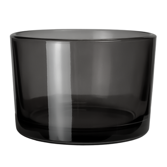 140ml - Mónaco Vaso de vidrio para velas -  Gris Transparente