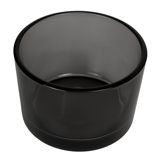 140ml - Mónaco Vaso de vidrio para velas -  Gris Transparente
