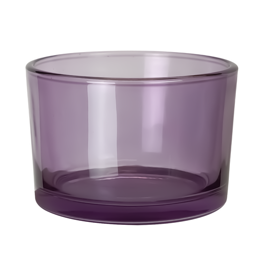 140ml - Mónaco Vaso de vidrio para velas - Morado Transparente