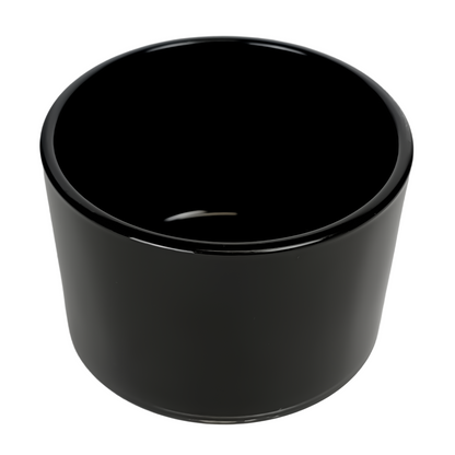 140ml - Mónaco Vaso de vidrio para velas - Negro  Brillante