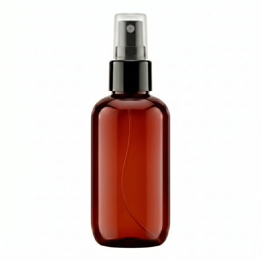 140ml Botella para Room Spray Con Atomizador Fino- Recipiente para Spray Aromatizante para Casa – Disparo Claro - Ámbar / Negro - Candle Craft