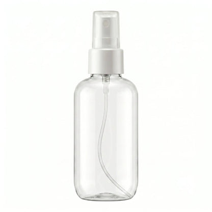 140ml Botella para Room Spray Con Atomizador Fino- Recipiente para Spray Aromatizante para Casa – Disparo Claro - Transparente / Blanco - Candle Craft