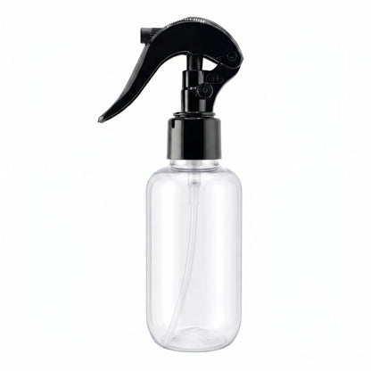 140ml Botella para Room Spray - Recipiente para Spray Aromatizante para Casa – Disparo Brisa - Transparente / Negro - Candle Craft