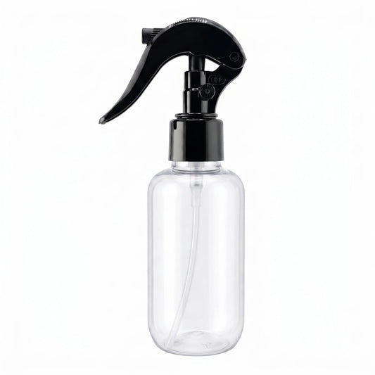 140ml Botella para Room Spray - Recipiente para Spray Aromatizante para Casa – Disparo Brisa - Transparente / Negro - Candle Craft