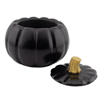 140ml - Colección Hechizo - Calabaza de Yeso para Velas - Negro / Dorado (Edición Especial de Halloween) - Candle Craft