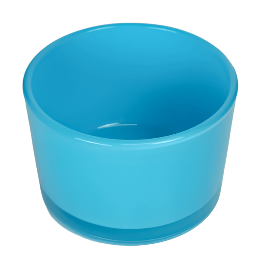 140ml - Mónaco Vaso de vidrio para velas - Azul Claro Brillante - Candle Craft