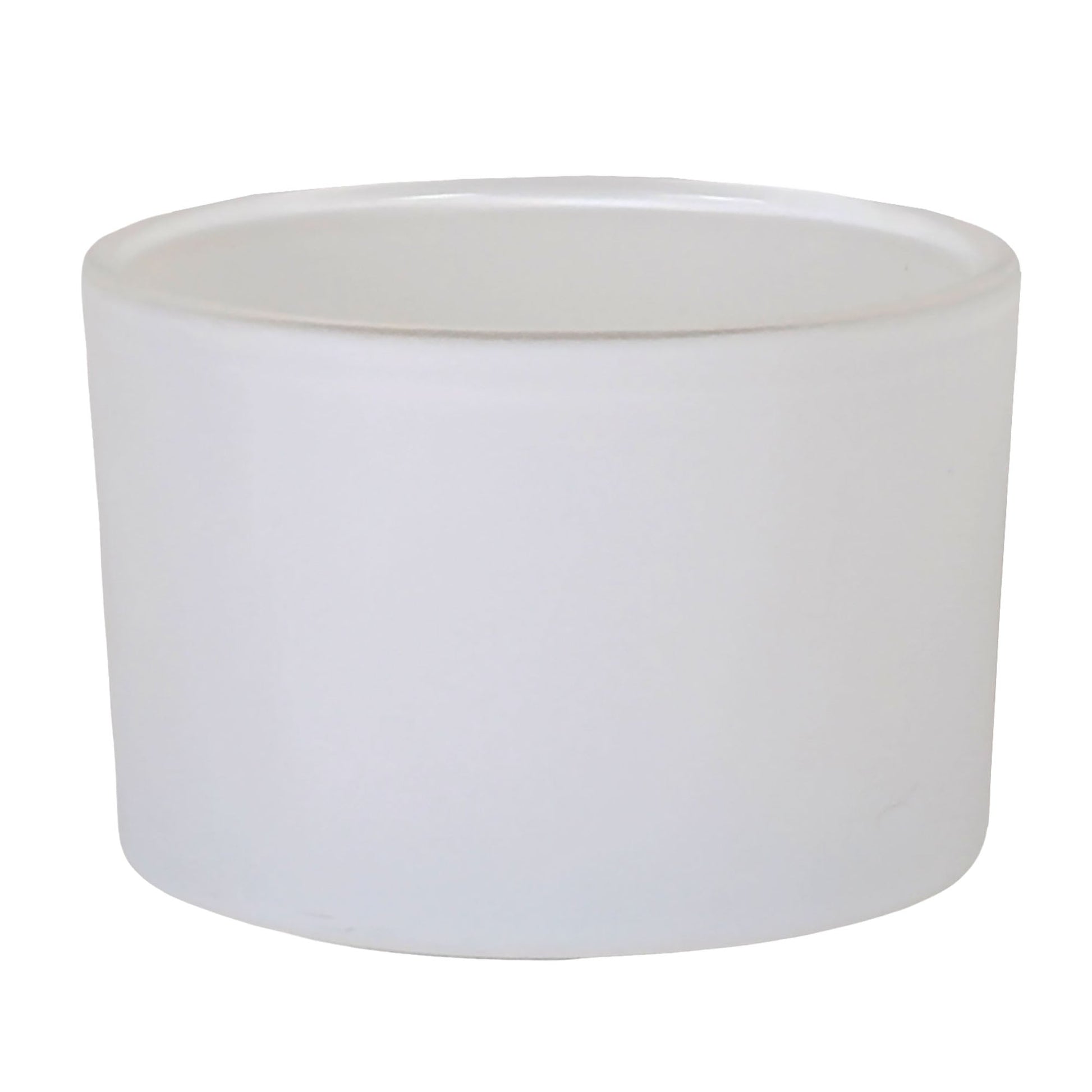 140ml - Mónaco Vaso de vidrio para velas - Blanco Mate - Candle Craft