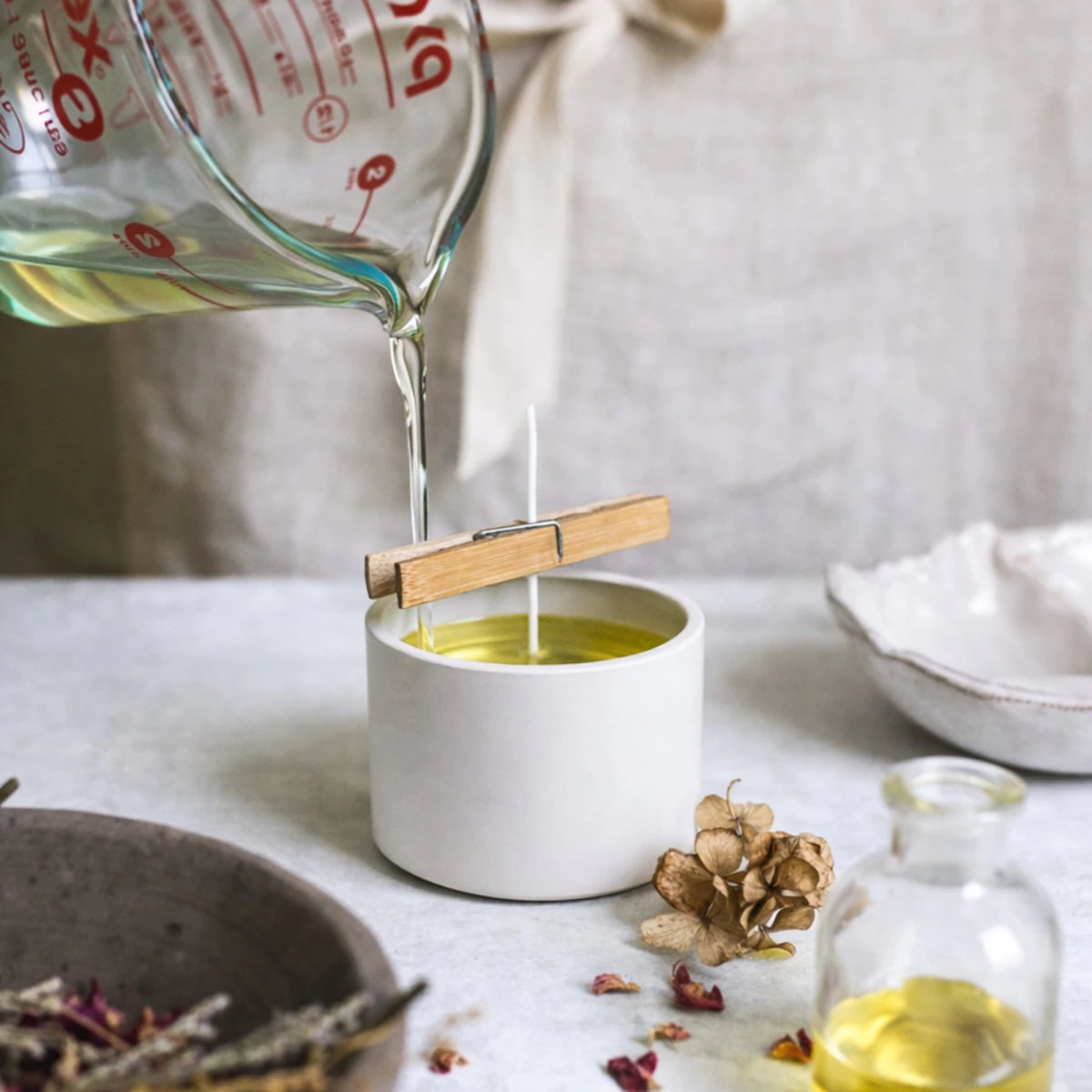 140ml - Mónaco Vaso de vidrio para velas - Frasco Blanco Mate - Candle Craft