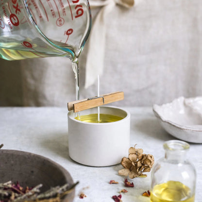 140ml - Mónaco Vaso de vidrio para velas - Frasco Blanco Mate - Candle Craft