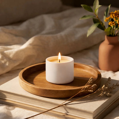 140ml - Mónaco Vaso de vidrio para velas - Frasco Blanco Mate - Candle Craft