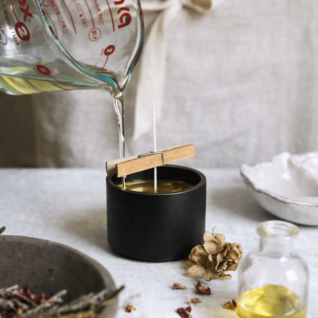 140ml - Mónaco Vaso de vidrio para velas - Frasco Negro Mate - Candle Craft