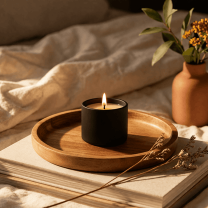 140ml - Mónaco Vaso de vidrio para velas - Frasco Negro Mate - Candle Craft