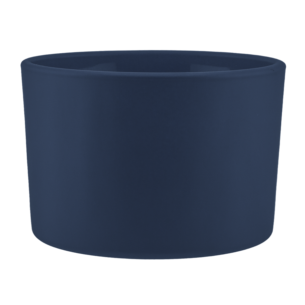 140ml - Mónaco Vaso de vidrio para velas - Gris Carbón Azulado Mate - Candle Craft