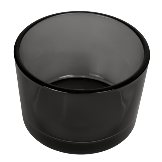 140ml - Mónaco Vaso de vidrio para velas - Gris Transparente - Candle Craft