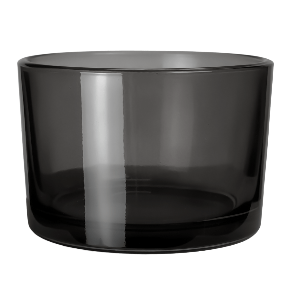 140ml - Mónaco Vaso de vidrio para velas - Gris Transparente - Candle Craft