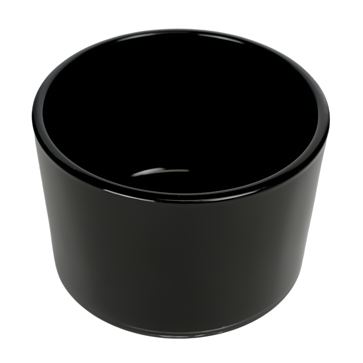 140ml - Mónaco Vaso de vidrio para velas - Negro Brillante - Candle Craft