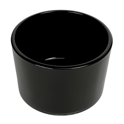 140ml - Mónaco Vaso de vidrio para velas - Negro Brillante - Candle Craft