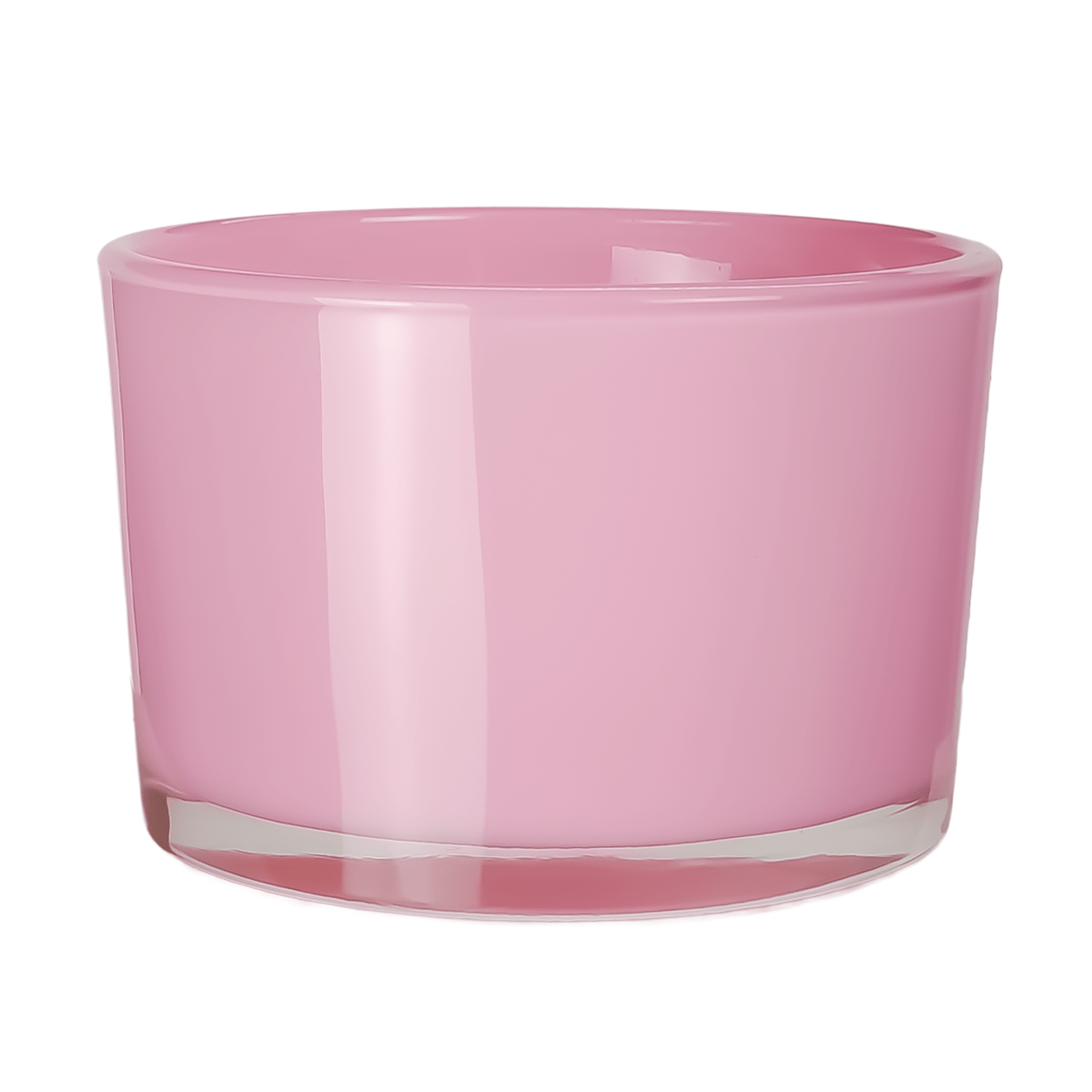 140ml - Mónaco Vaso de vidrio para velas - Rosa Claro Brillante - Candle Craft