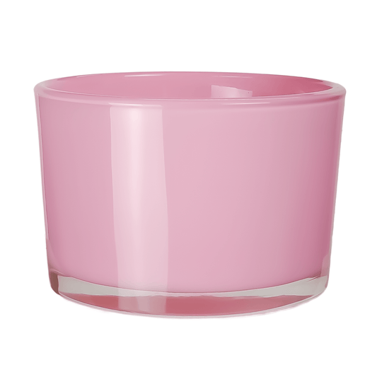 140ml - Mónaco Vaso de vidrio para velas - Rosa Claro Brillante - Candle Craft