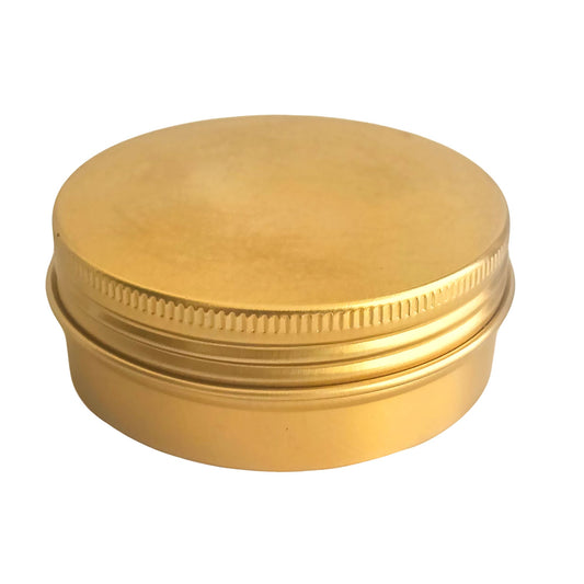 15ml - La Paz Pomadera de Aluminio - Lata de Aluminio - Dorado - Candle Craft