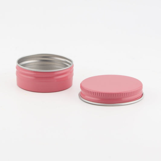 15ml - La Paz Pomadera Lata de Aluminio - Lata de Aluminio - Rosa Pastel - Candle Craft