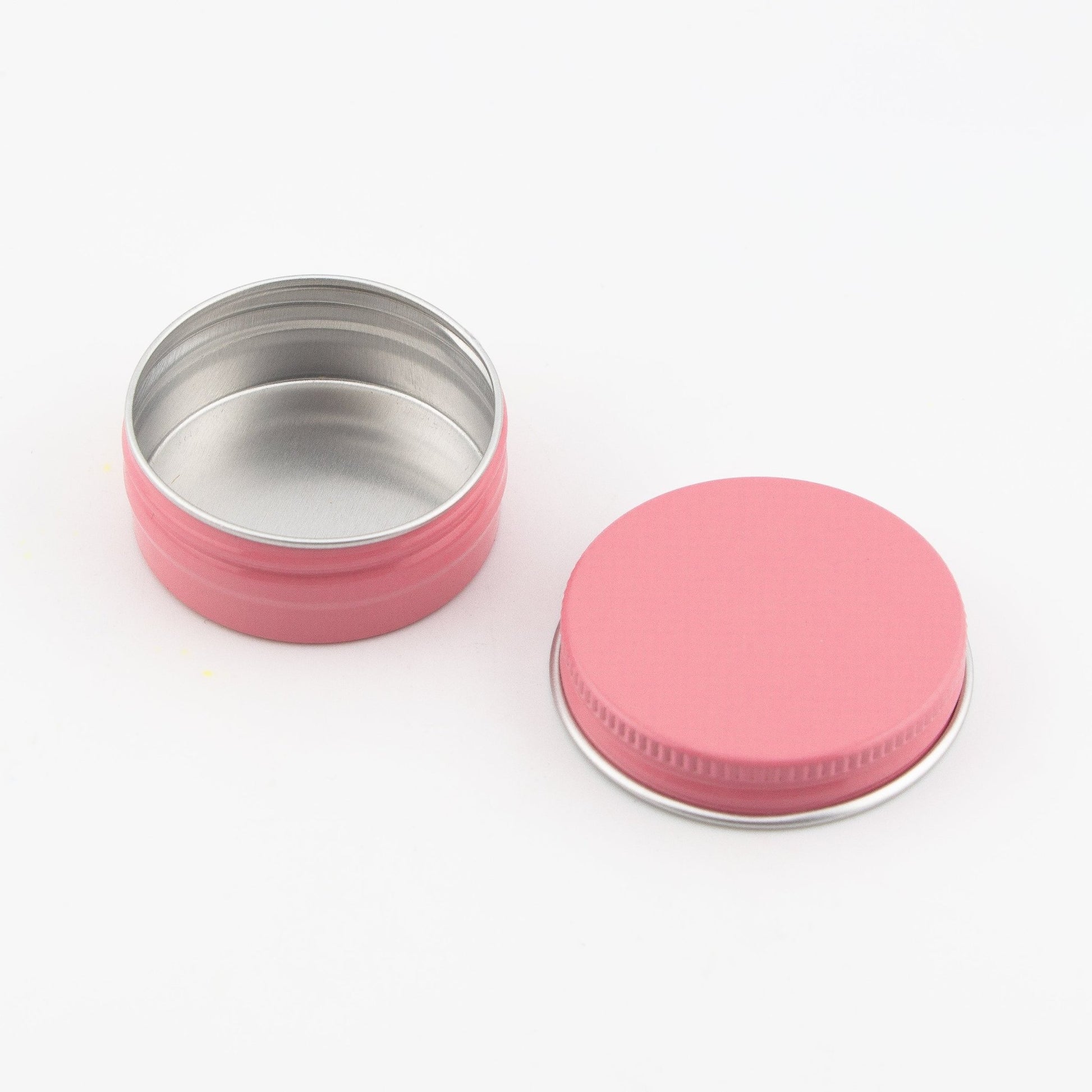 15ml - La Paz Pomadera Lata de Aluminio - Lata de Aluminio - Rosa Pastel - Candle Craft