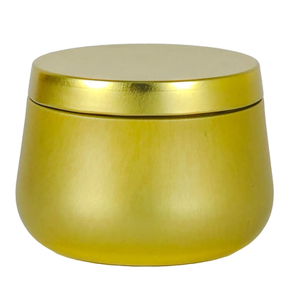 160ml - Tokio Lata de Aluminio Redonda para velas - Dorado - Candle Craft