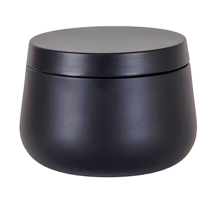 160ml - Tokio Lata de Aluminio Redonda para velas - Negro Mate - Adentro: Dorado - Candle Craft