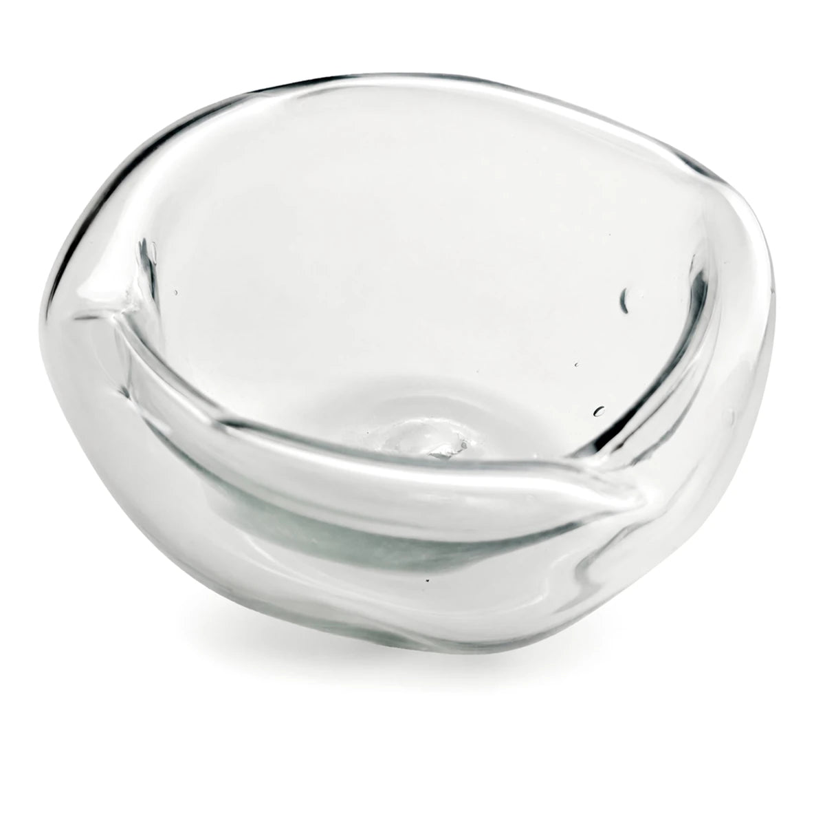 170ml - Florencia Vaso / Bowl de Vidrio Soplado Artesanal - Frasco de diseño Transparente Cristal - Hecho a mano - Candle Craft