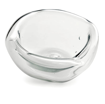 170ml - Florencia Vaso / Bowl de Vidrio Soplado Artesanal - Frasco de diseño Transparente Cristal - Hecho a mano - Candle Craft