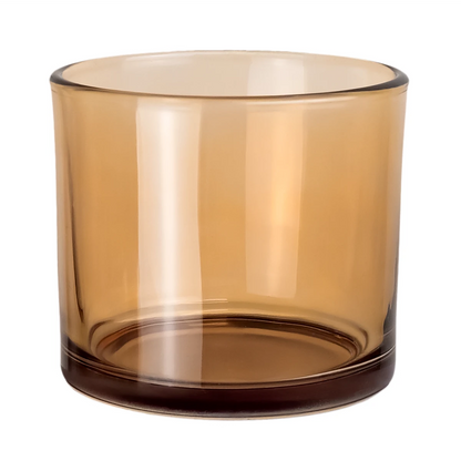 170ml - Mónaco Vaso de vidrio para velas - Frasco Ámbar Transparente - Candle Craft