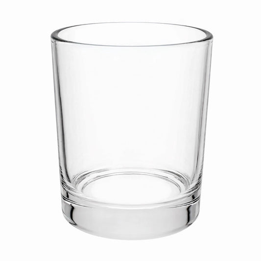 190ml - Mónaco Vaso de Vidrio con Base Gruesa - Vaso Old Fashioned para Velas - Cristal Transparente - Candle Craft
