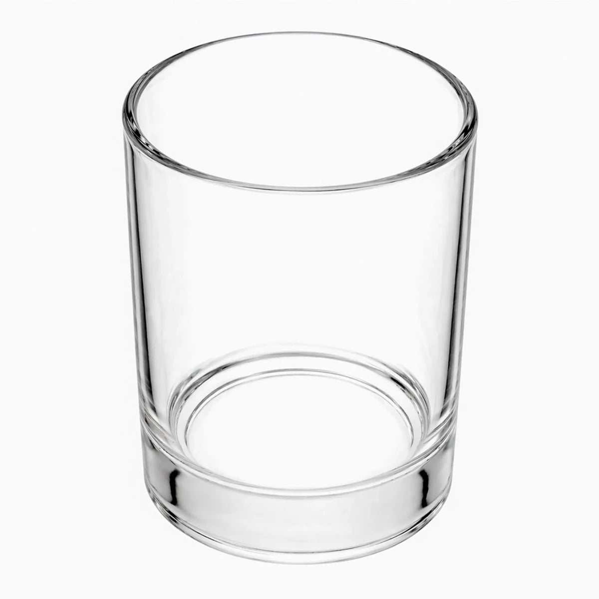 190ml - Mónaco Vaso de Vidrio con Base Gruesa - Vaso Old Fashioned para Velas - Cristal Transparente - Candle Craft