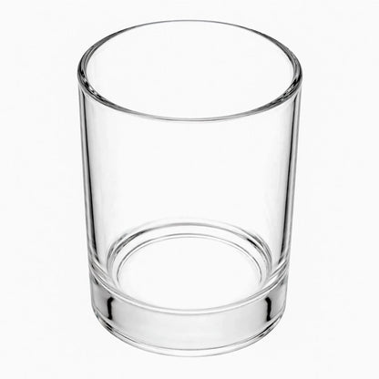 190ml - Mónaco Vaso de Vidrio con Base Gruesa - Vaso Old Fashioned para Velas - Cristal Transparente - Candle Craft