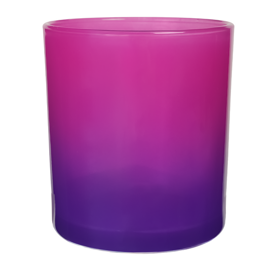 210ml - Mónaco Vaso de Vidrio para Velas - 2 colores: Rosa y Morado Transparente