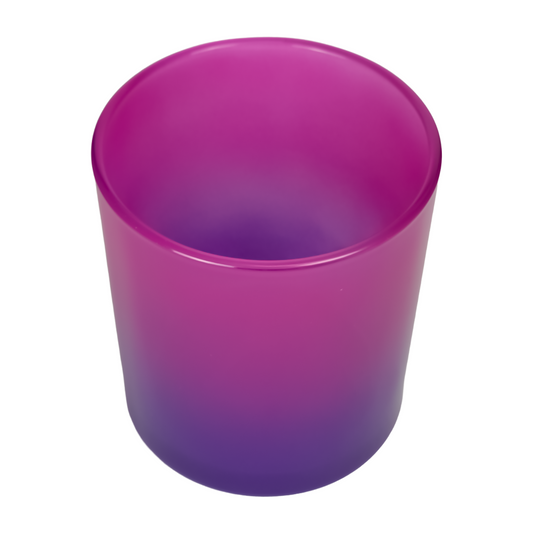 210ml - Mónaco Vaso de Vidrio para Velas - 2 colores: Rosa y Morado Transparente