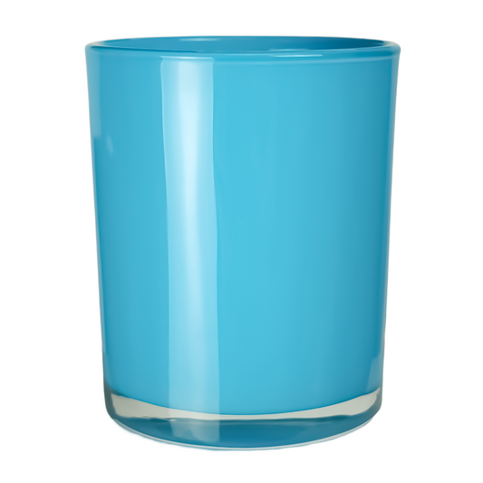 210ml - Mónaco Vaso de Vidrio para Velas - Azul Cielo Brillante