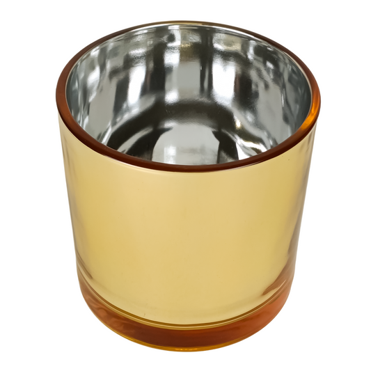 210ml - Mónaco Vaso de Vidrio para Velas - Dorado Metálico