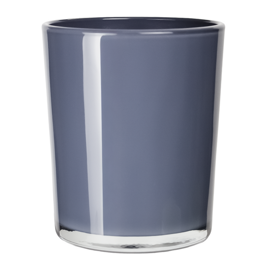 210ml - Mónaco Vaso de Vidrio para Velas - Gris Brillante