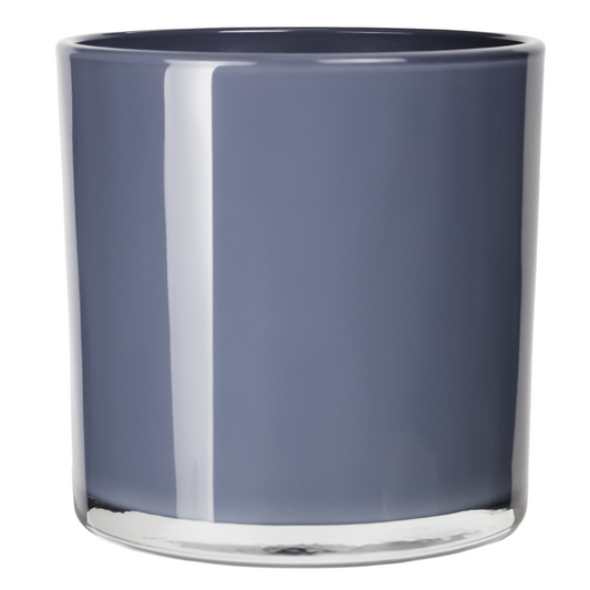 210ml - Mónaco Vaso de Vidrio para Velas - Gris Brillante