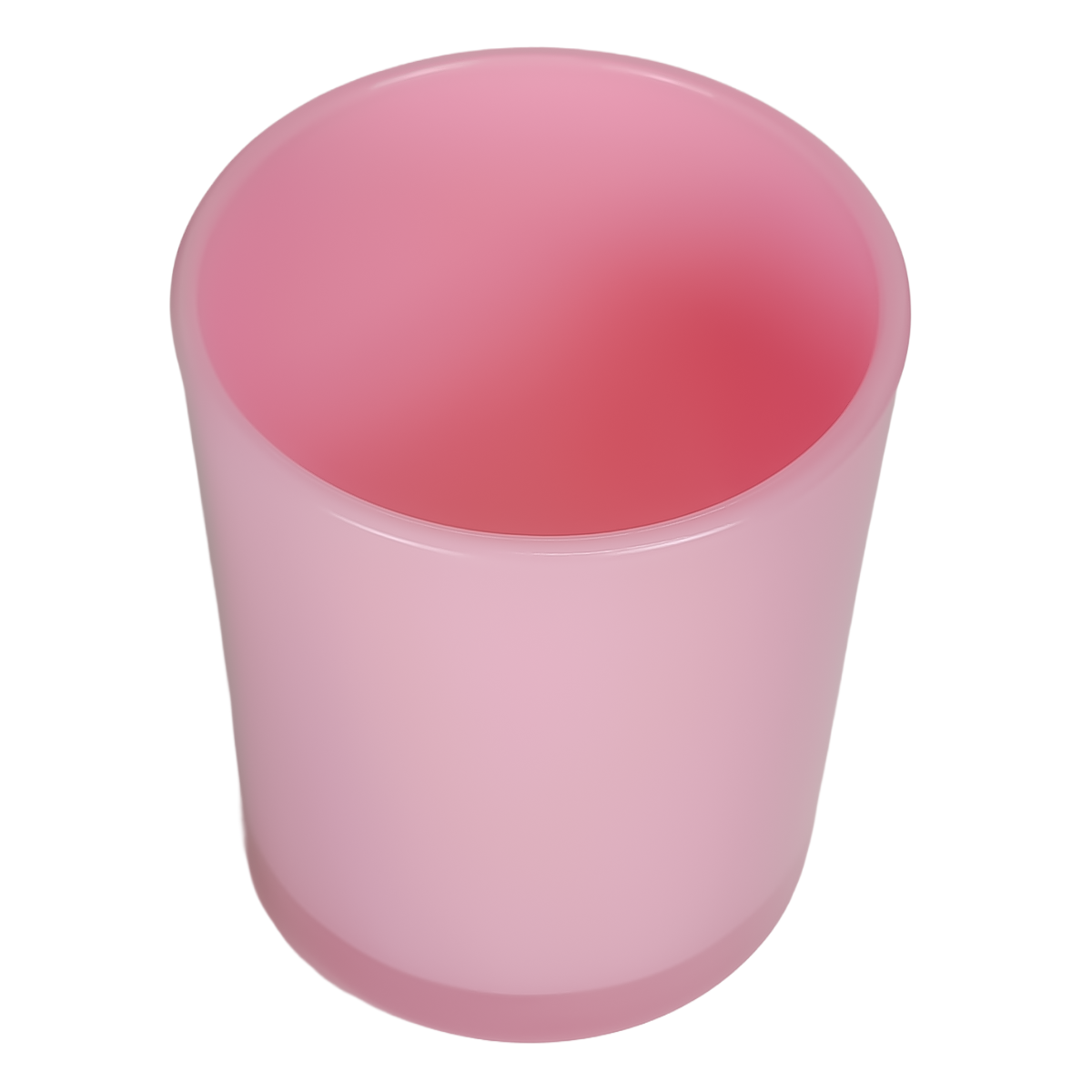 210ml - Mónaco Vaso de Vidrio para Velas - Rosa Claro Brillante