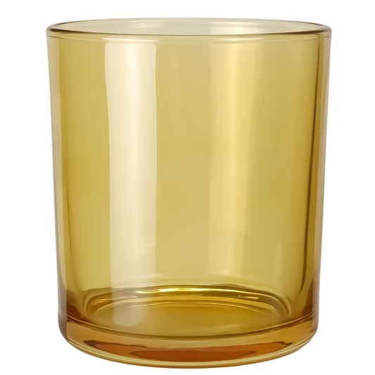 210ml - Mónaco Vaso de vidrio para velas -  Champagne / Caramelo - Transparente