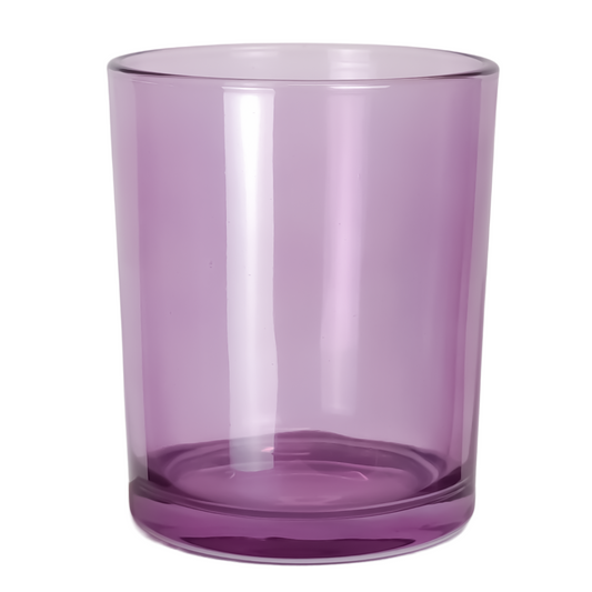 210ml - Mónaco Vaso de vidrio para velas - Morado Transparente