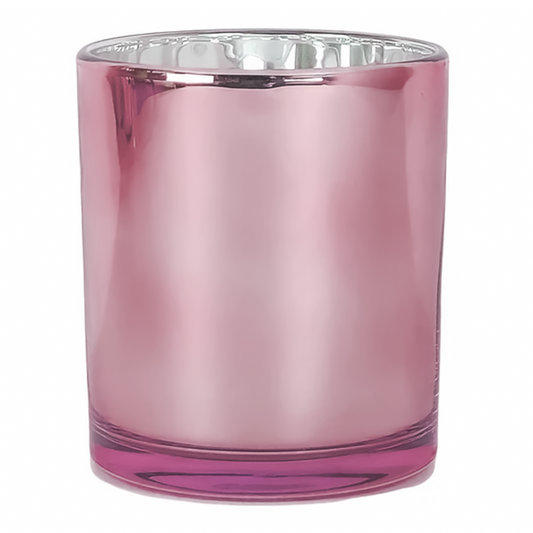 210ml - Mónaco Vaso de vidrio para velas -  Rosa Metálico