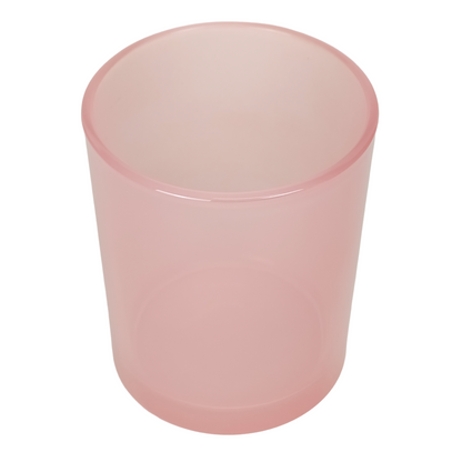 210ml - Mónaco Vaso de vidrio para velas - Rosa Claro - Transparente