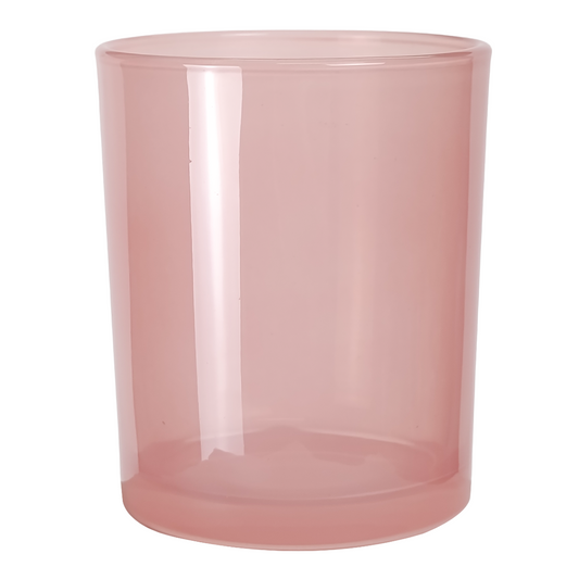 210ml - Mónaco Vaso de vidrio para velas - Rosa Claro - Transparente