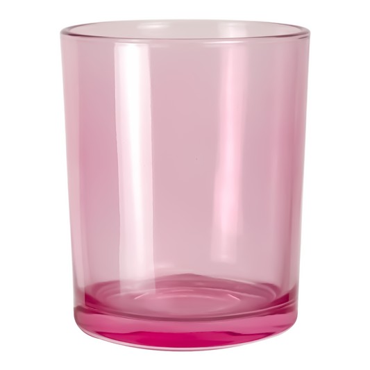 210ml - Mónaco Vaso de vidrio para velas - Rosa Fucsia Transparente